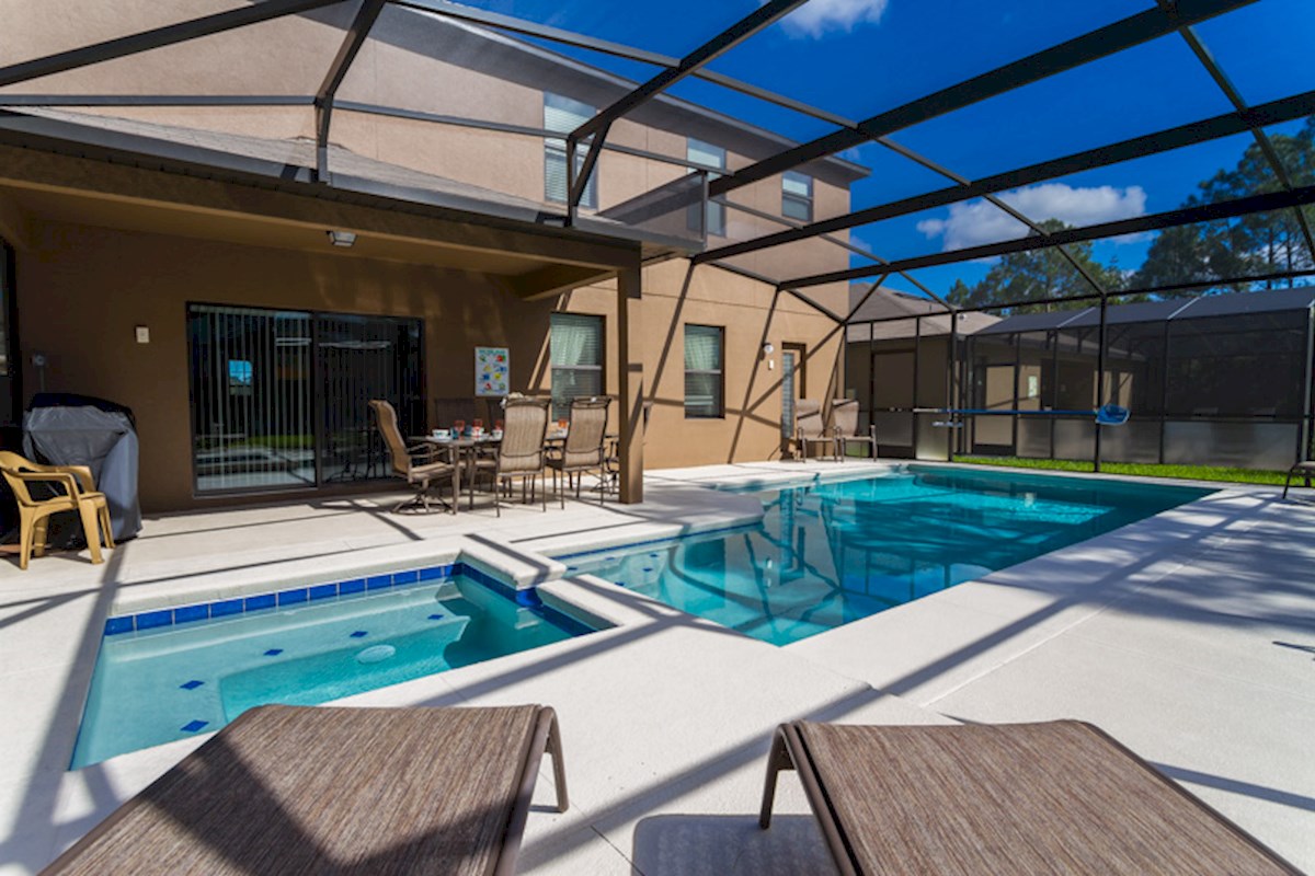 Cypress Pointe Villa Pool Area | 5 Bedroom 4 Bath