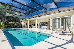 Large Pool Deck with Under Cover Lanai