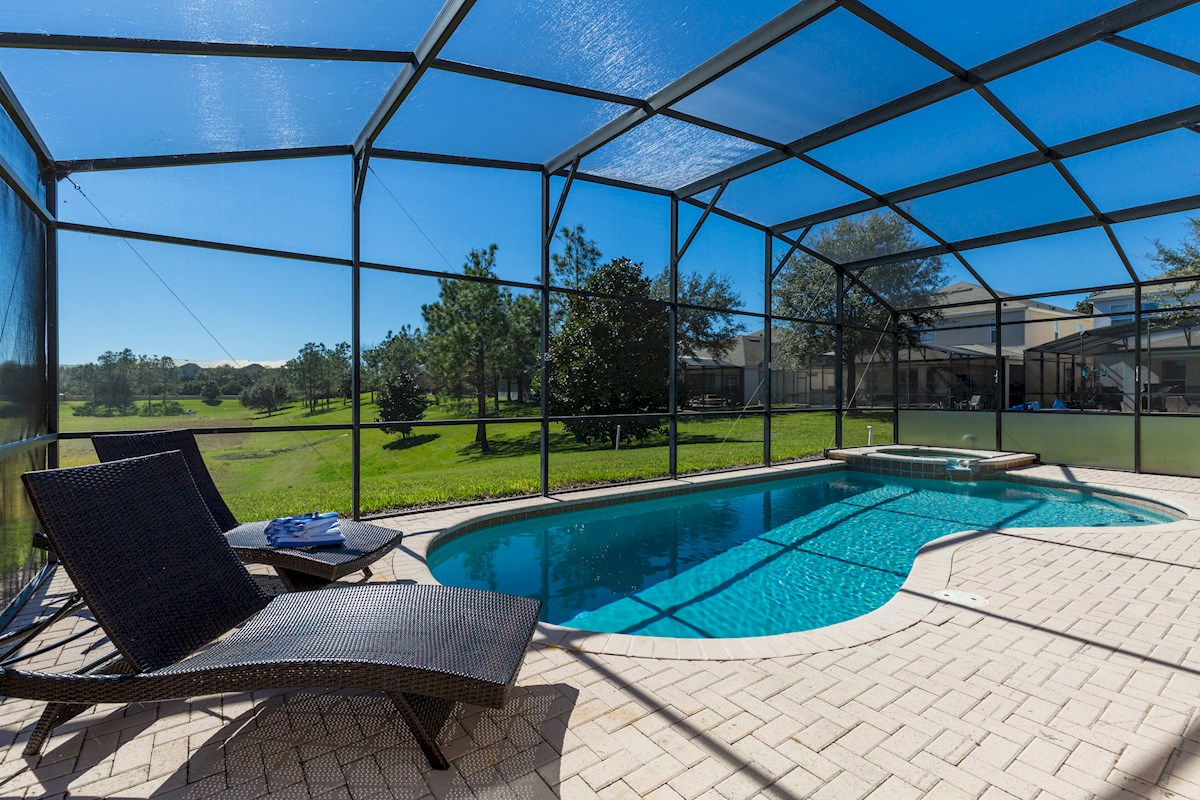 Our villa backs up to a "forever green" space