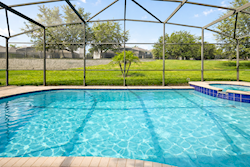 Open backyard with all day sun