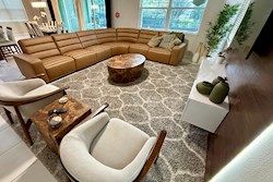 Living Room with Three Powered Recliners