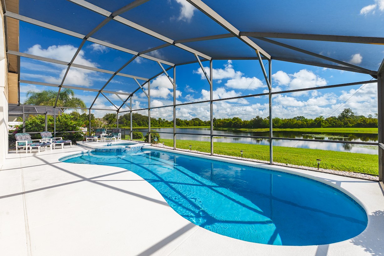 Pool Area with Lake View