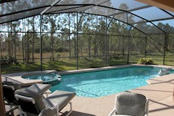 South-facing 30'x15' pool, overlooking conservation area