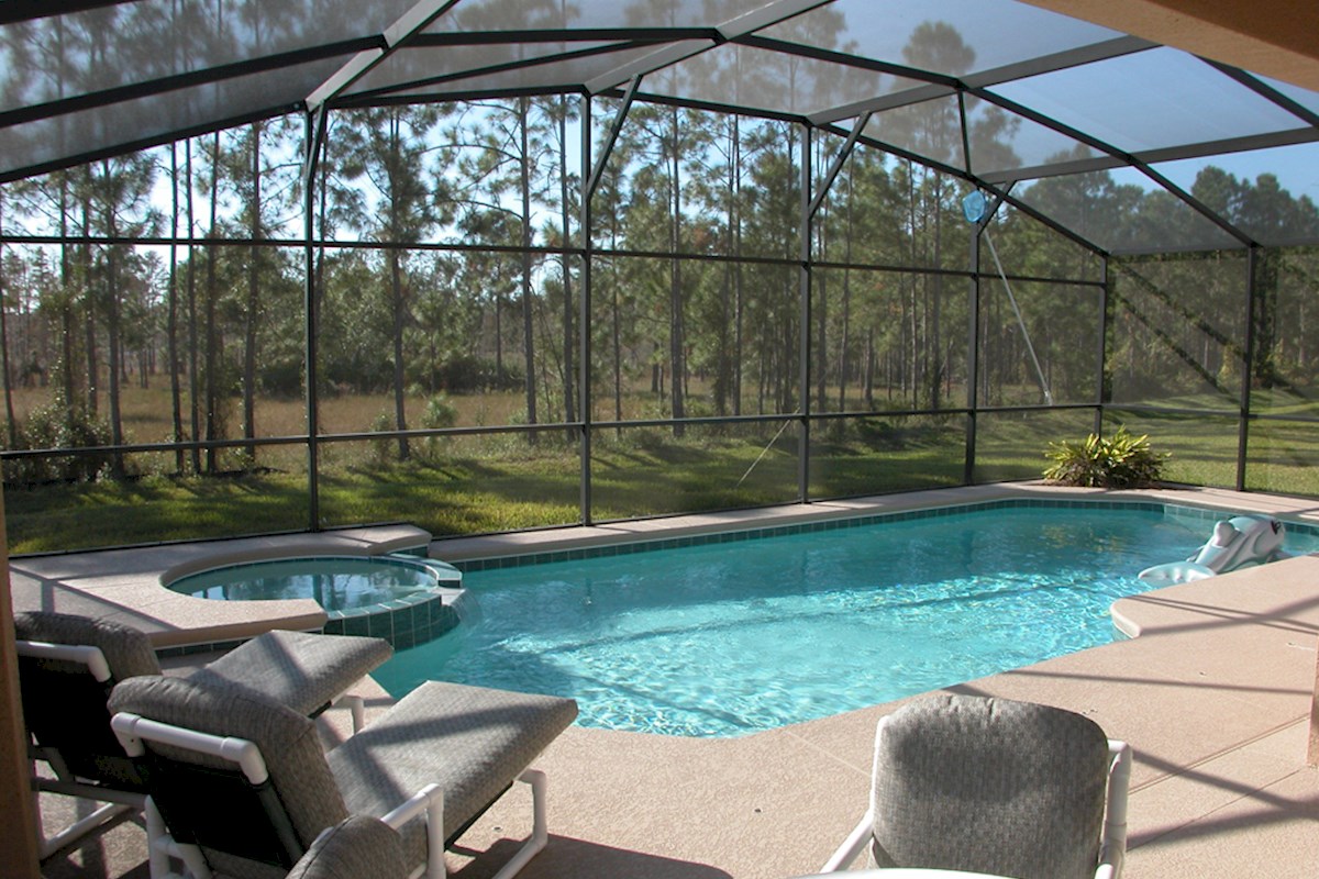 South-facing 30'x15' pool, overlooking conservation area
