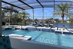 Fountains in our pool