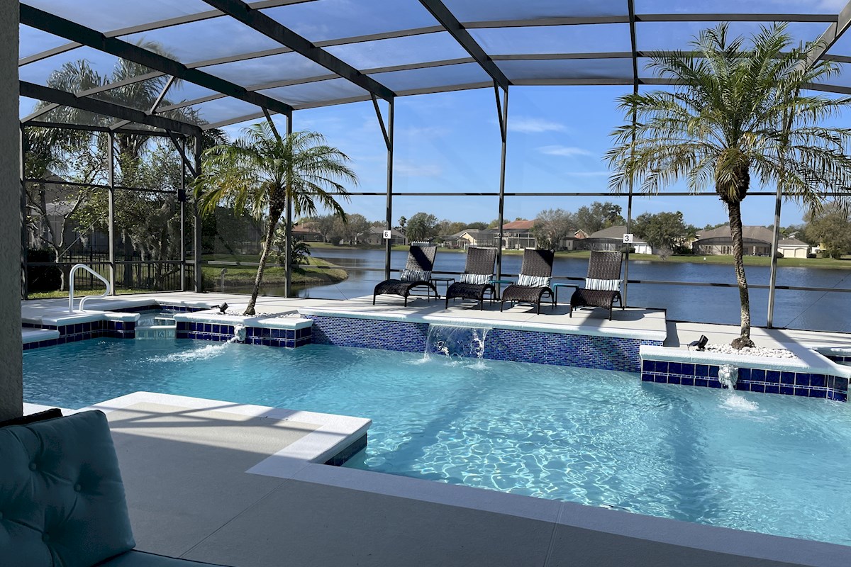 Fountains in our pool