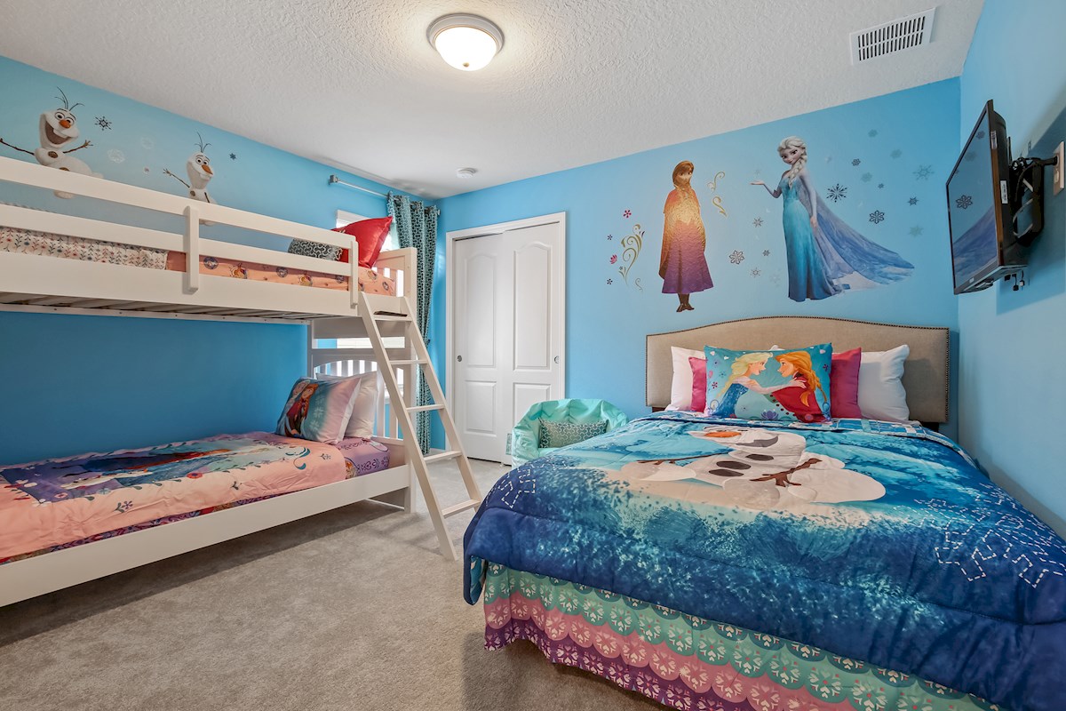 Bedroom 5, 1 Double XL Bed & Twin Over Twin Bunk Beds