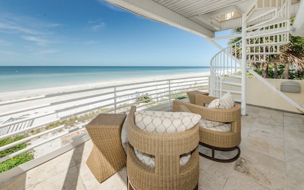 Balcony with Sea-views | Treasure Island Gulf Coast Vacation Rental