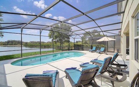 Stunning 6-bedroom, south-facing, pool home overlooking lagoon