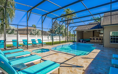 Mickey's Atlantis - Gorgeous 8BR Pool Hot Tub Outdoor Kitchen BBQ