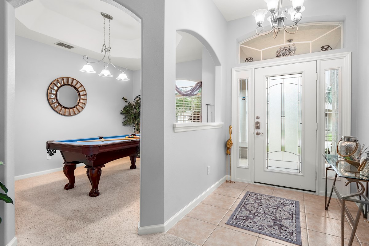 Entrance Hallway with Pool Table
