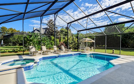 Mickey's Palm - New Luxury Huge Private Pool Hot Tub BBQ Theater
