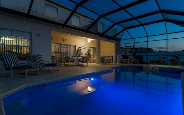 Cumbrian Lakes Villa with Night Pool Lights
