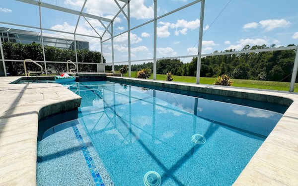 Pool overlooking conservation area