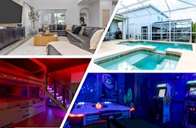 * Themed Champions Gate 5 Bed Villa with Pool and Spa