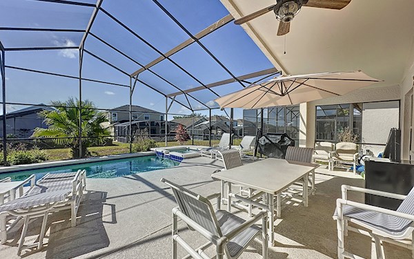 South Facing Pool with Extended Pool Deck
