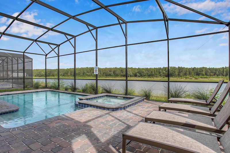 Pool and Spa with Lake View