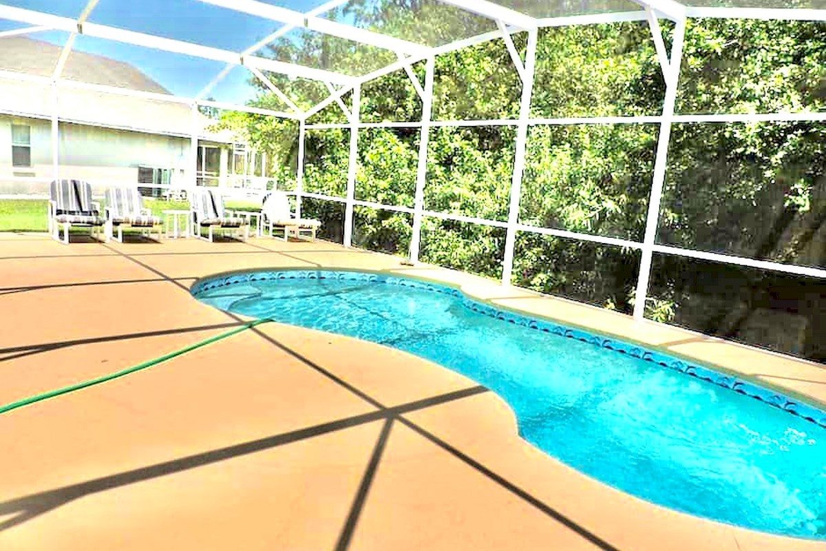 Your private  pool over looking a Conservation area